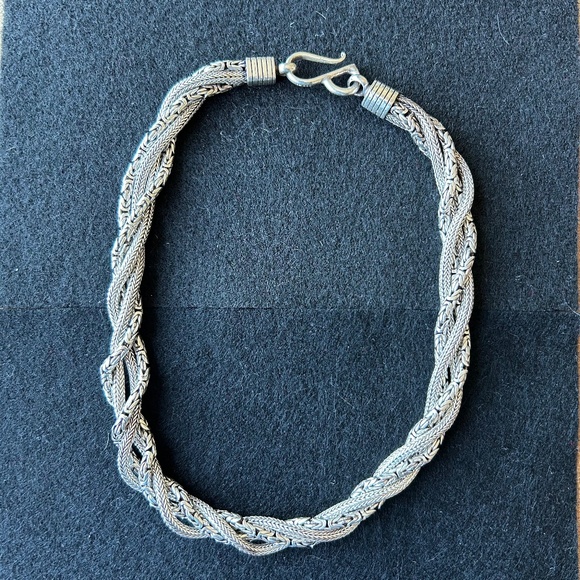 Heavy Bali Sterling Silver Necklace - Picture 1 of 3